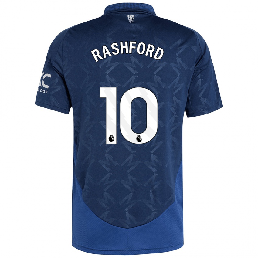 Kinderen Marcus Rashford #10 Indigo Uitshirt Uittenue 2024/25 T-Shirt België