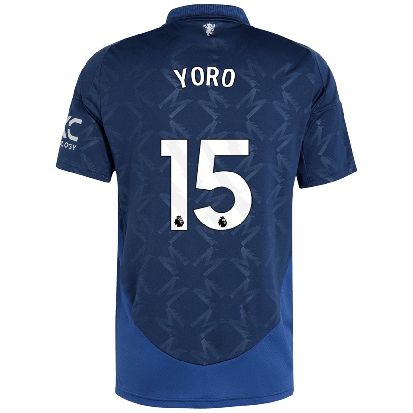 Kinderen Leny Yoro #15 Indigo Uitshirt Uittenue 2024/25 T-Shirt België