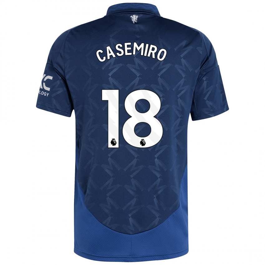 Kinderen Casemiro #18 Indigo Uitshirt Uittenue 2024/25 T-Shirt België