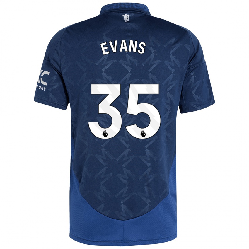 Kinderen Jonny Evans #35 Indigo Uitshirt Uittenue 2024/25 T-Shirt België