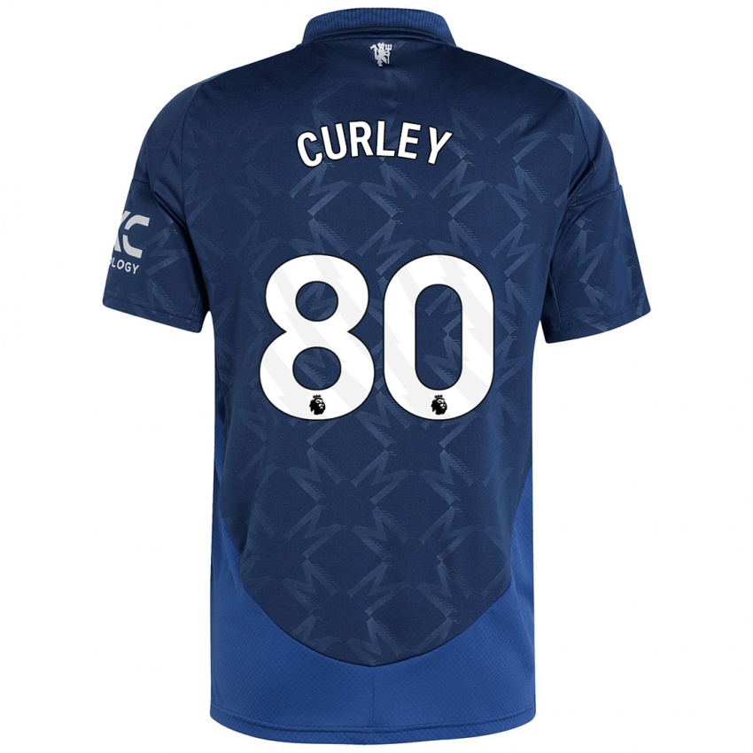 Kinderen Ruben Curley #80 Indigo Uitshirt Uittenue 2024/25 T-Shirt België