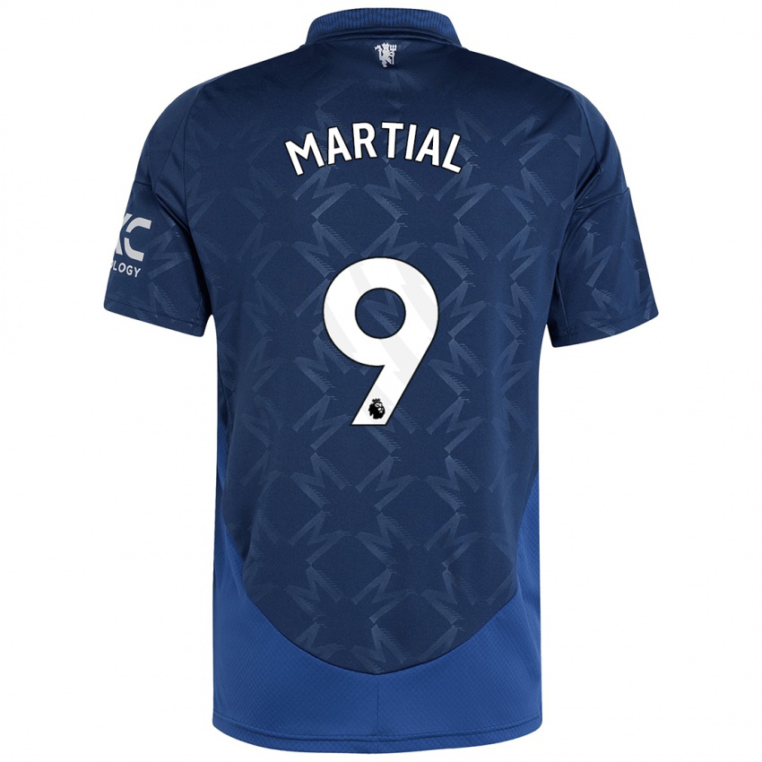 Kinderen Anthony Martial #9 Indigo Uitshirt Uittenue 2024/25 T-Shirt België