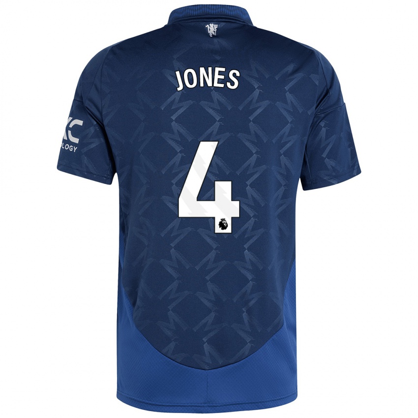 Kinderen Phil Jones #4 Indigo Uitshirt Uittenue 2024/25 T-Shirt België