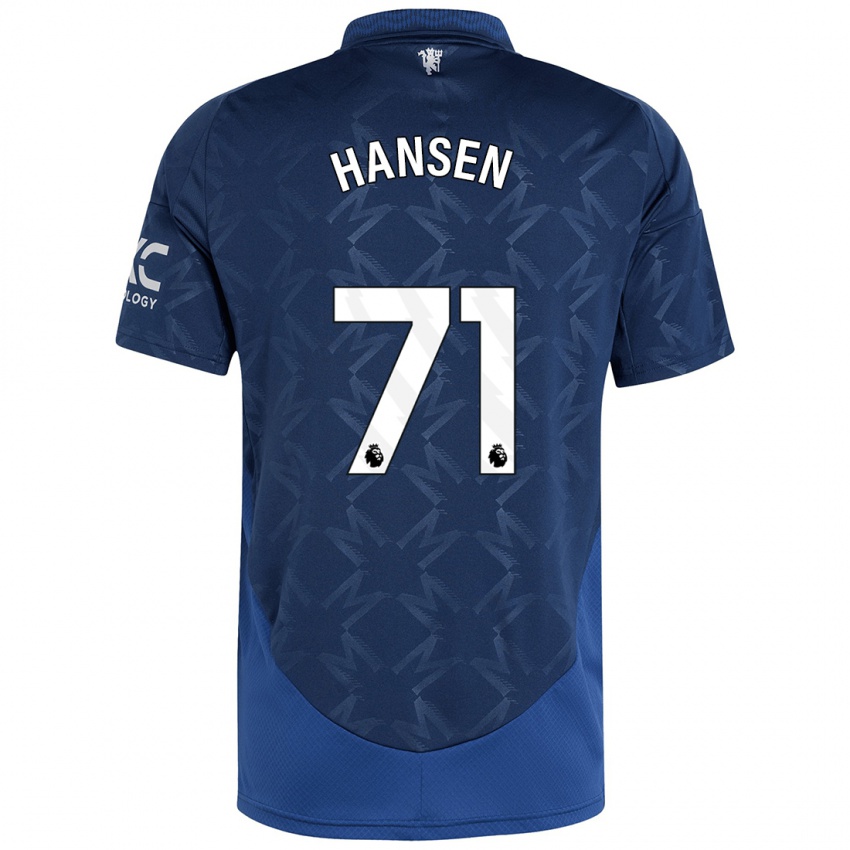 Kinderen Isak Hansen-Aaroen #71 Indigo Uitshirt Uittenue 2024/25 T-Shirt België