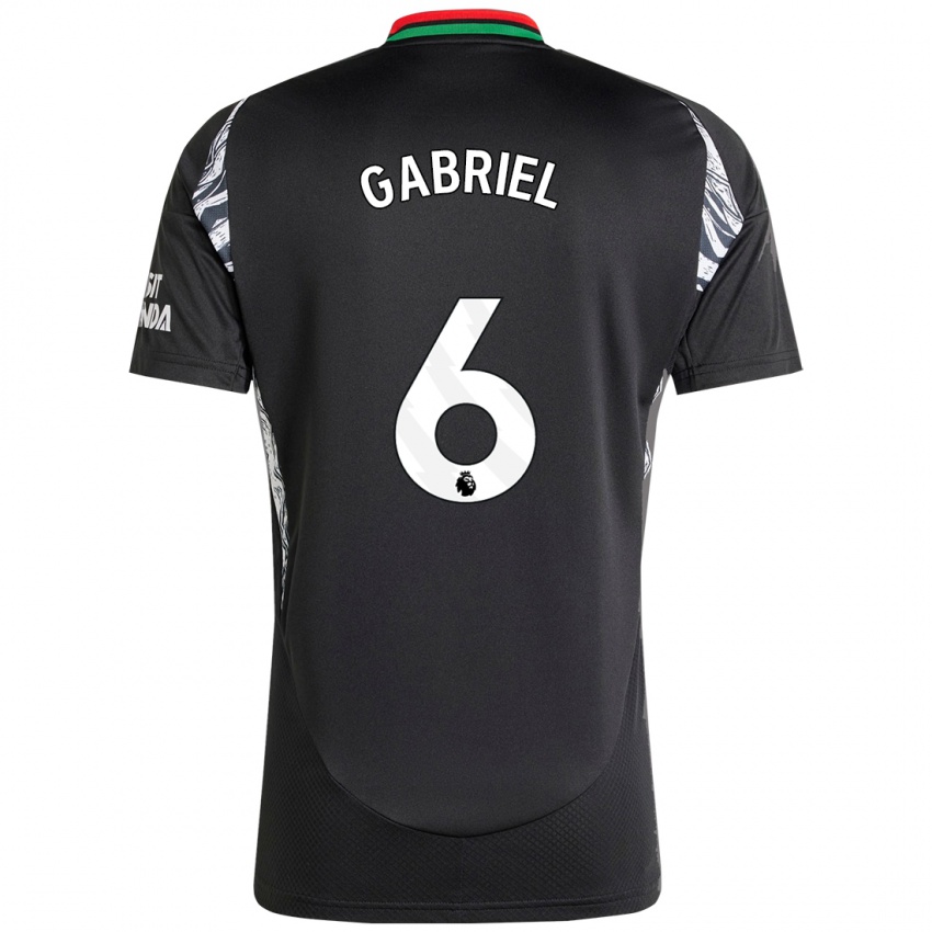 Enfant Maillot Gabriel Magalhaes #6 Noir Tenues Extérieur 2024/25 T-Shirt Belgique