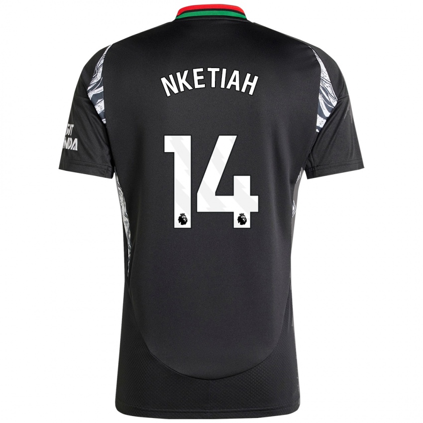 Enfant Maillot Eddie Nketiah #14 Noir Tenues Extérieur 2024/25 T-Shirt Belgique