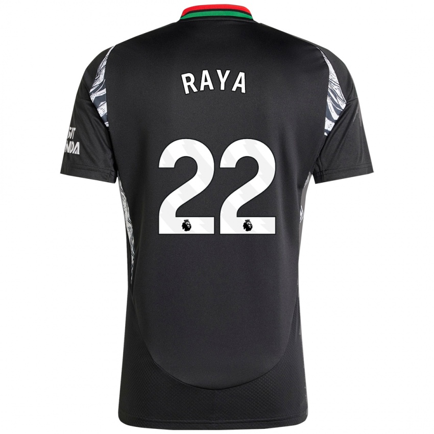 Enfant Maillot David Raya #22 Noir Tenues Extérieur 2024/25 T-Shirt Belgique