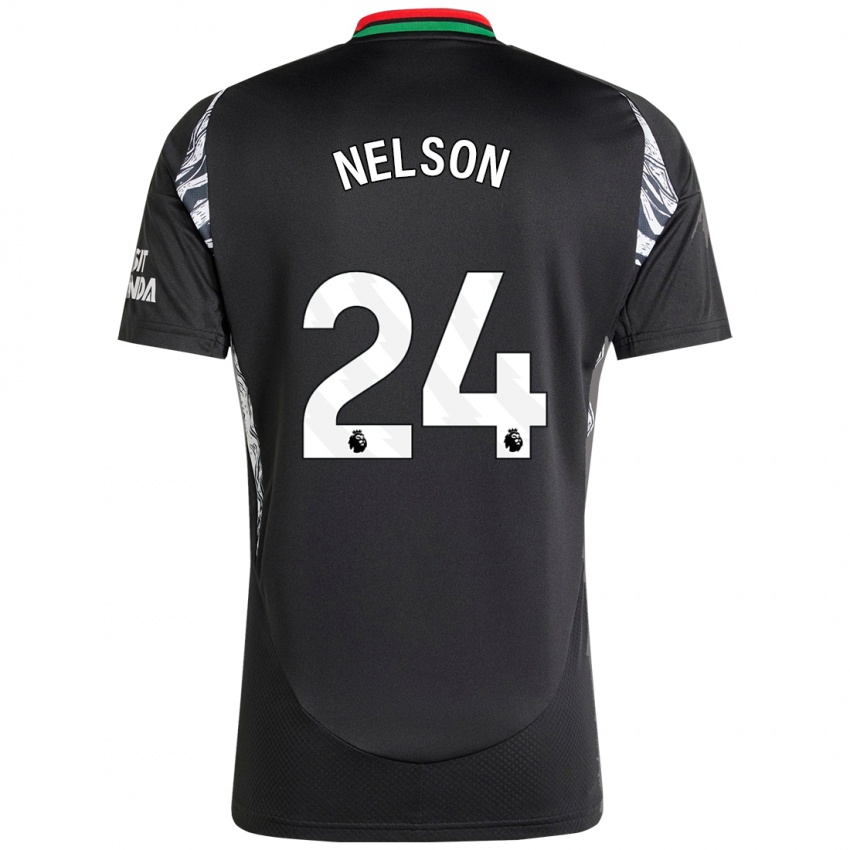 Enfant Maillot Reiss Nelson #24 Noir Tenues Extérieur 2024/25 T-Shirt Belgique