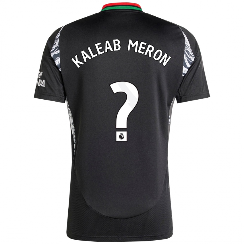 Enfant Maillot Kaleab Meron #0 Noir Tenues Extérieur 2024/25 T-Shirt Belgique