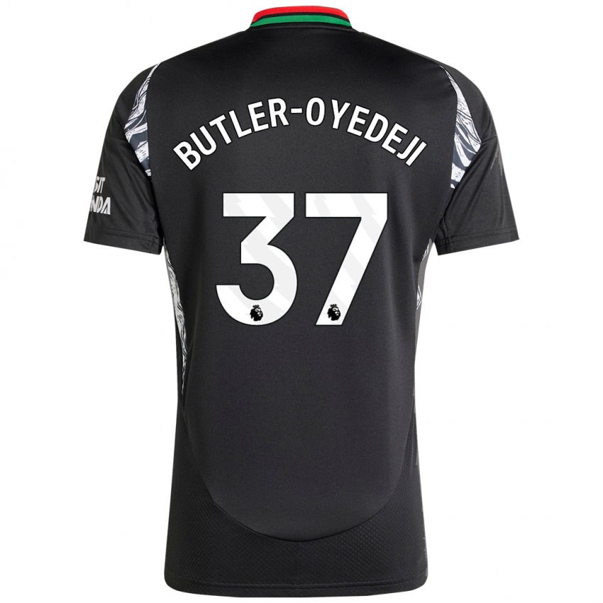 Enfant Maillot Nathan Butler-Oyedeji #37 Noir Tenues Extérieur 2024/25 T-Shirt Belgique