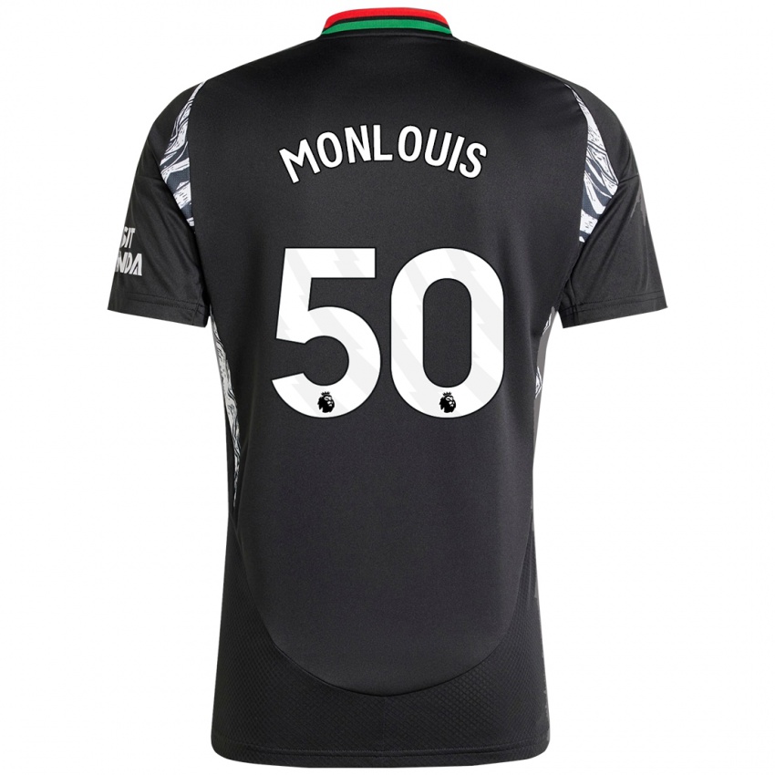 Enfant Maillot Zane Monlouis #50 Noir Tenues Extérieur 2024/25 T-Shirt Belgique