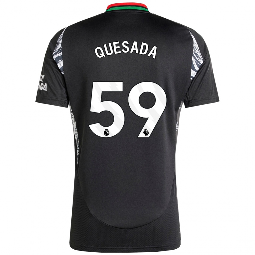 Enfant Maillot Elián Quesada #59 Noir Tenues Extérieur 2024/25 T-Shirt Belgique