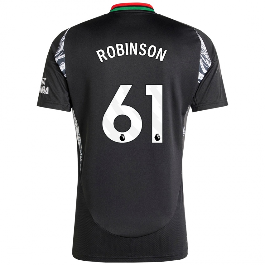 Enfant Maillot Josh Robinson #61 Noir Tenues Extérieur 2024/25 T-Shirt Belgique