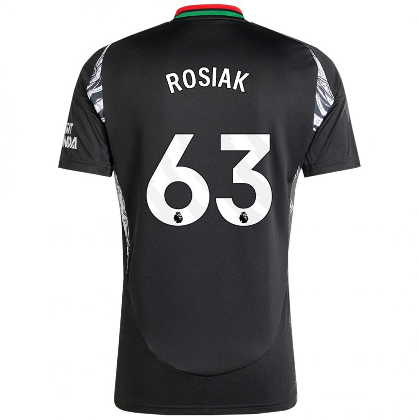 Enfant Maillot Michal Rosiak #63 Noir Tenues Extérieur 2024/25 T-Shirt Belgique