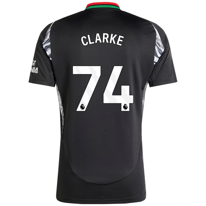 Enfant Maillot Brayden Clarke #74 Noir Tenues Extérieur 2024/25 T-Shirt Belgique