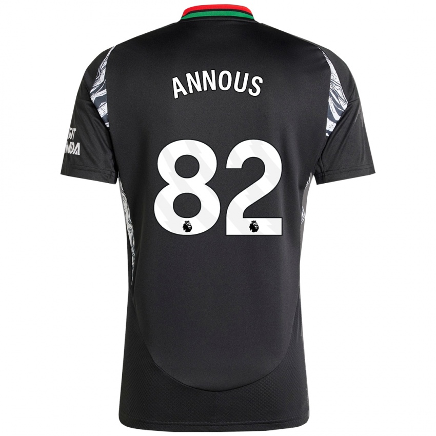 Enfant Maillot Andre Annous #82 Noir Tenues Extérieur 2024/25 T-Shirt Belgique