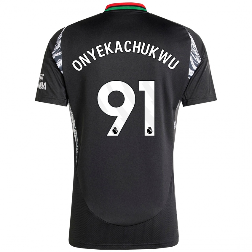 Enfant Maillot Samuel Onyekachukwu #91 Noir Tenues Extérieur 2024/25 T-Shirt Belgique