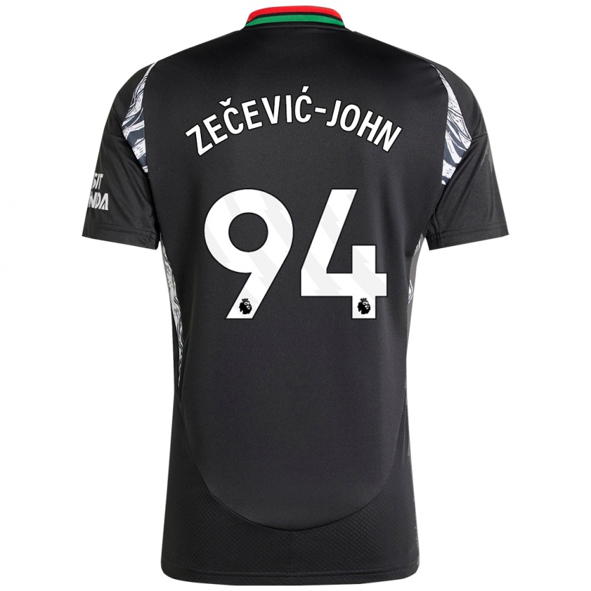 Enfant Maillot Louis Zečević-John #94 Noir Tenues Extérieur 2024/25 T-Shirt Belgique