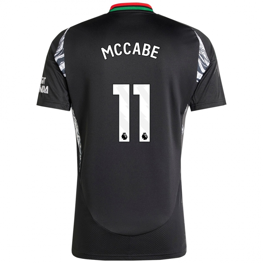 Enfant Maillot Katie Mccabe #11 Noir Tenues Extérieur 2024/25 T-Shirt Belgique