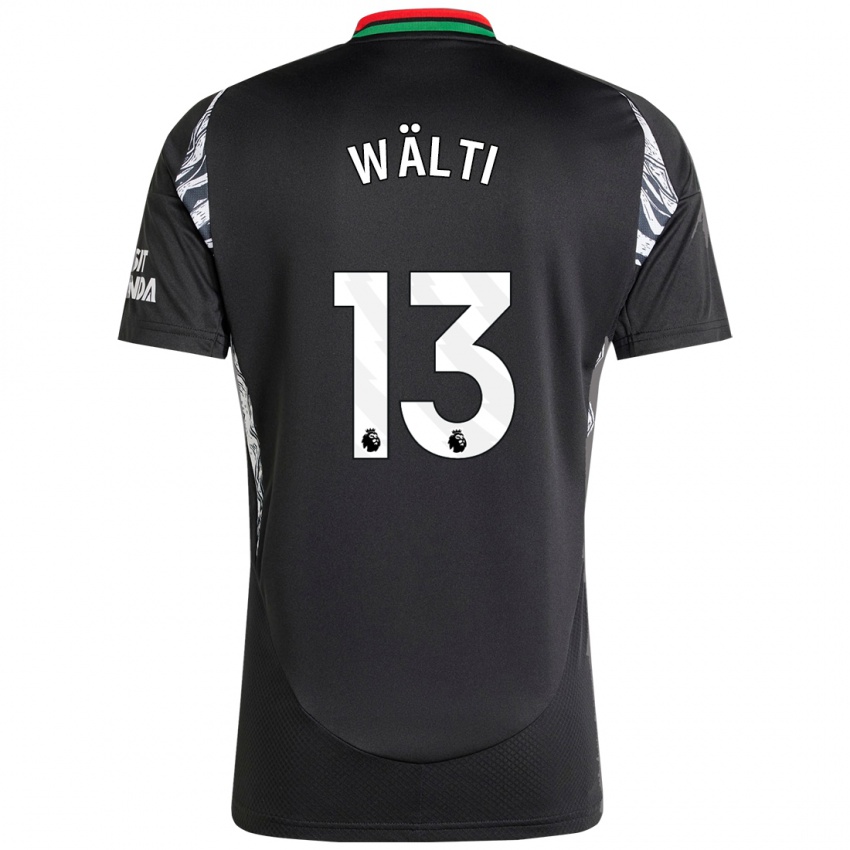 Enfant Maillot Lia Wälti #13 Noir Tenues Extérieur 2024/25 T-Shirt Belgique