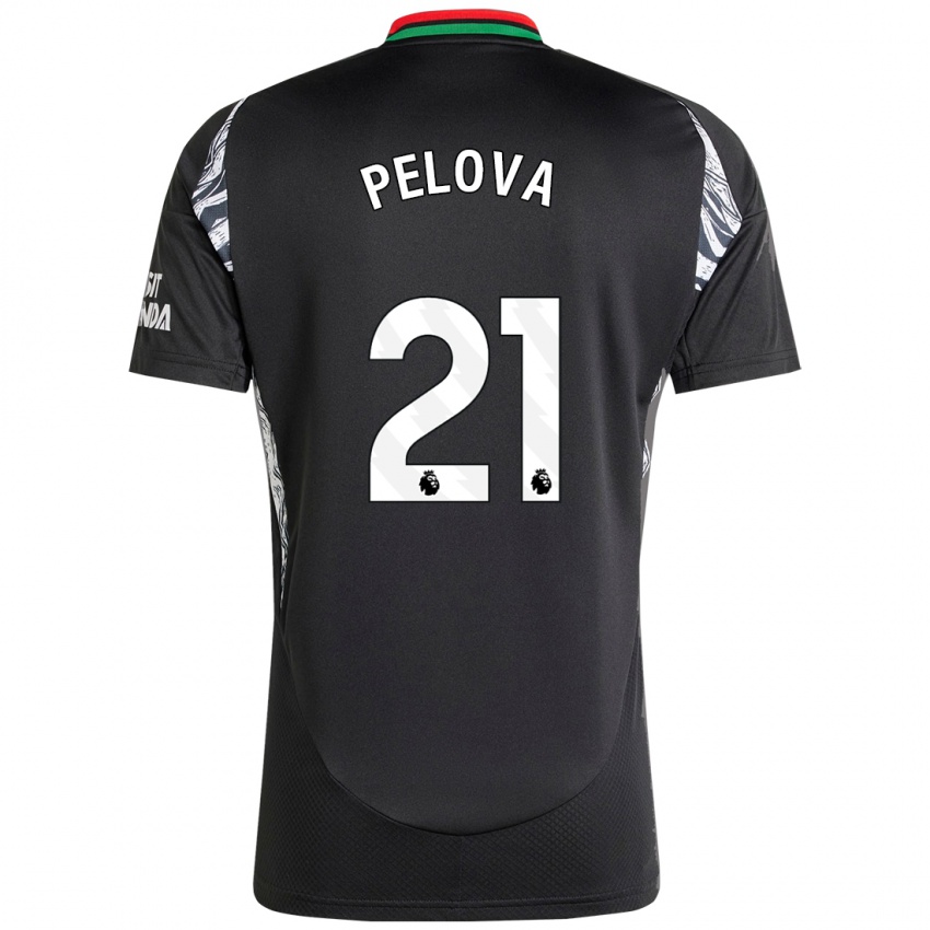 Enfant Maillot Victoria Pelova #21 Noir Tenues Extérieur 2024/25 T-Shirt Belgique