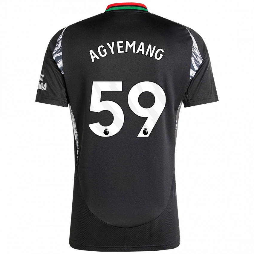 Enfant Maillot Michelle Agyemang #59 Noir Tenues Extérieur 2024/25 T-Shirt Belgique