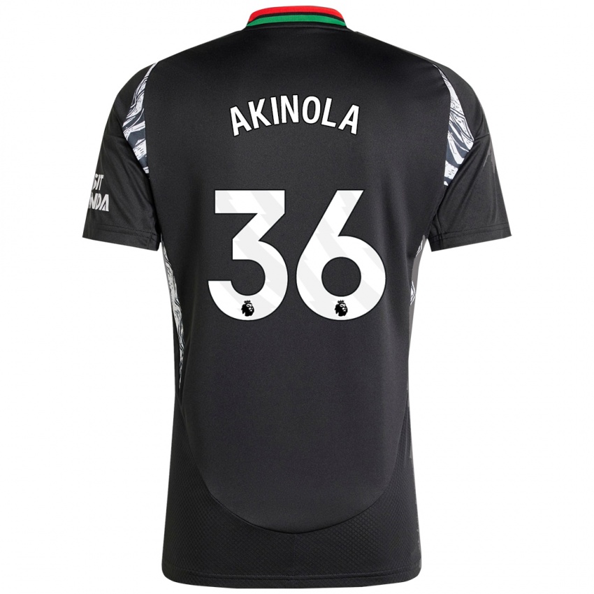 Enfant Maillot Tim Akinola #36 Noir Tenues Extérieur 2024/25 T-Shirt Belgique