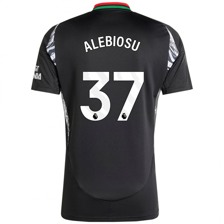 Enfant Maillot Ryan Alebiosu #37 Noir Tenues Extérieur 2024/25 T-Shirt Belgique