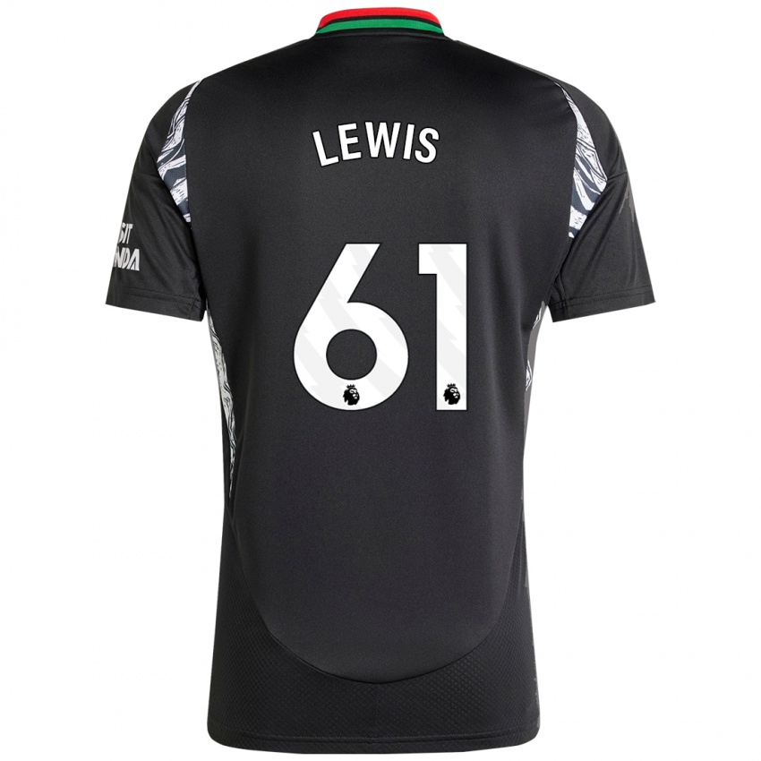 Enfant Maillot George Lewis #61 Noir Tenues Extérieur 2024/25 T-Shirt Belgique