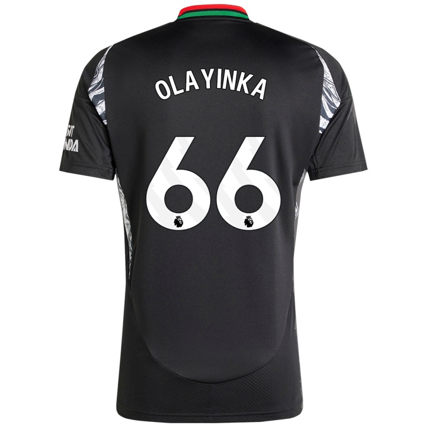 Enfant Maillot James Olayinka #66 Noir Tenues Extérieur 2024/25 T-Shirt Belgique