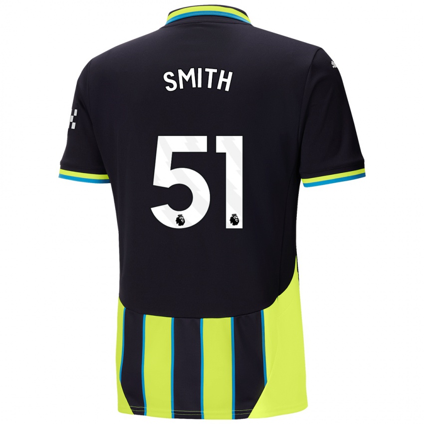 Kinder Isaac Smith #51 Blaugelb Auswärtstrikot Trikot 2024/25 T-Shirt Belgien