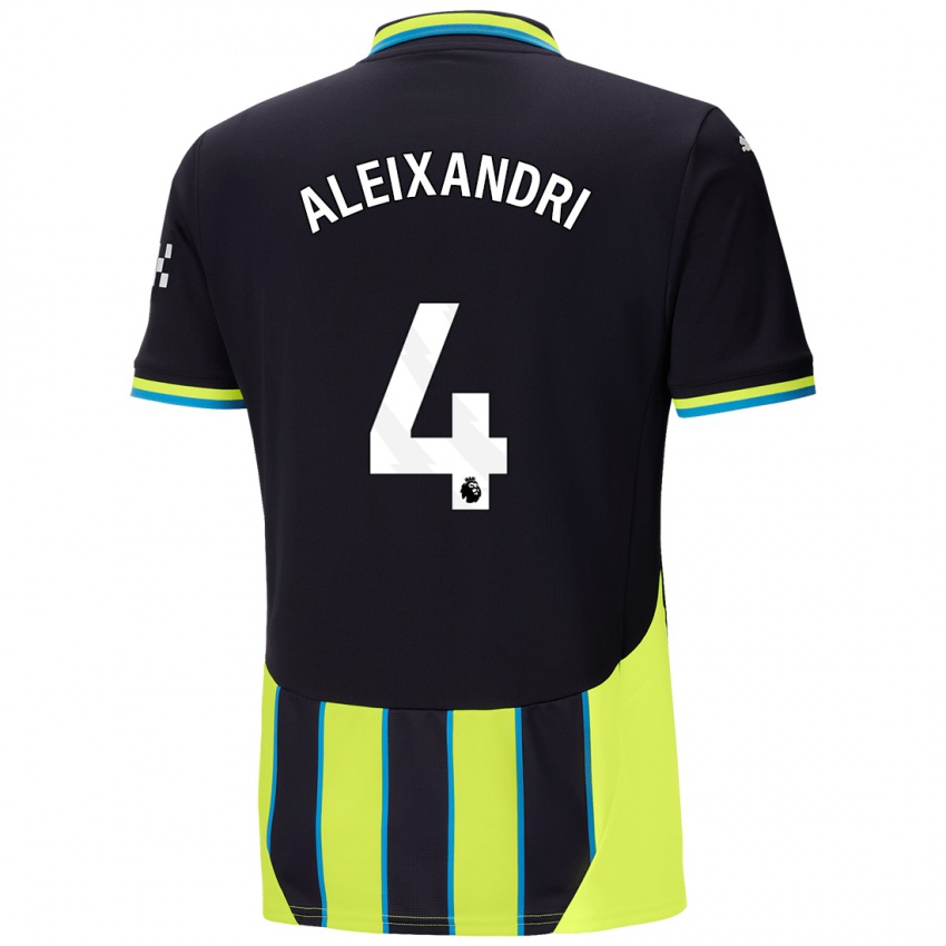 Kinder Laia Aleixandri #4 Blaugelb Auswärtstrikot Trikot 2024/25 T-Shirt Belgien