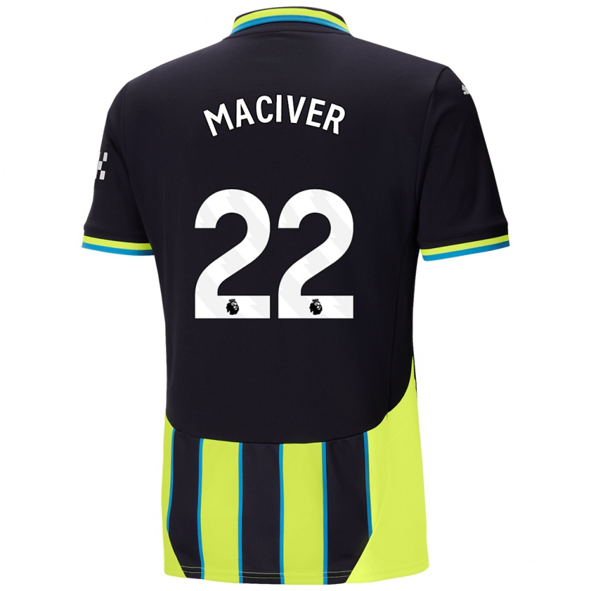 Kinder Sandy Maciver #22 Blaugelb Auswärtstrikot Trikot 2024/25 T-Shirt Belgien