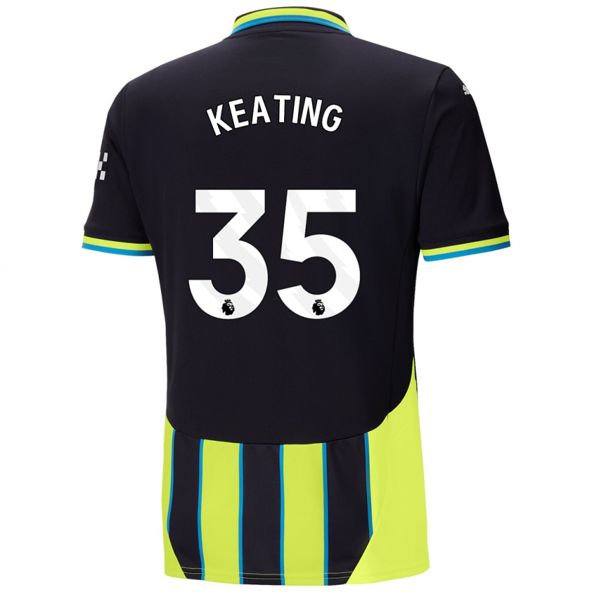 Kinder Khiara Keating #35 Blaugelb Auswärtstrikot Trikot 2024/25 T-Shirt Belgien