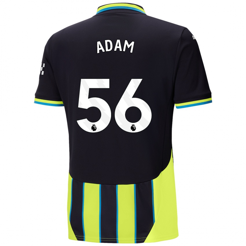 Kinderen Josh Adam #56 Blauw Geel Uitshirt Uittenue 2024/25 T-Shirt België