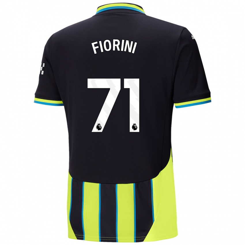 Kinder Lewis Fiorini #71 Blaugelb Auswärtstrikot Trikot 2024/25 T-Shirt Belgien