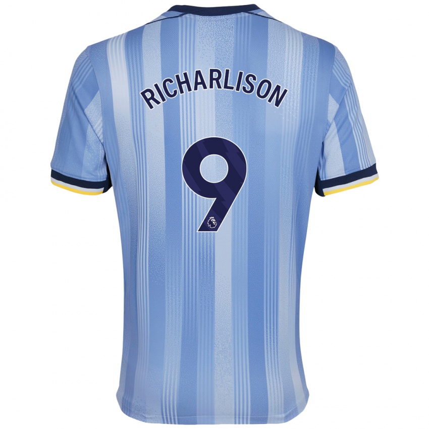 Kinderen Richarlison #9 Lichtblauw Uitshirt Uittenue 2024/25 T-Shirt België