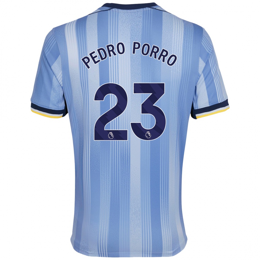 Kinderen Pedro Porro #23 Lichtblauw Uitshirt Uittenue 2024/25 T-Shirt België