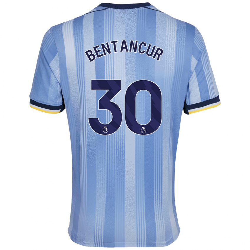 Kinderen Rodrigo Bentancur #30 Lichtblauw Uitshirt Uittenue 2024/25 T-Shirt België