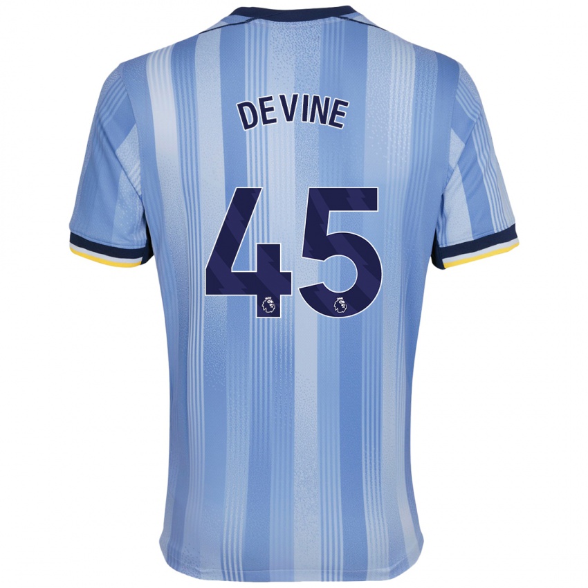 Kinderen Alfie Devine #45 Lichtblauw Uitshirt Uittenue 2024/25 T-Shirt België