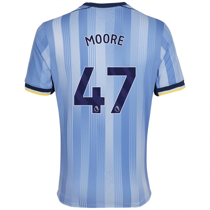 Kinderen Mikey Moore #47 Lichtblauw Uitshirt Uittenue 2024/25 T-Shirt België