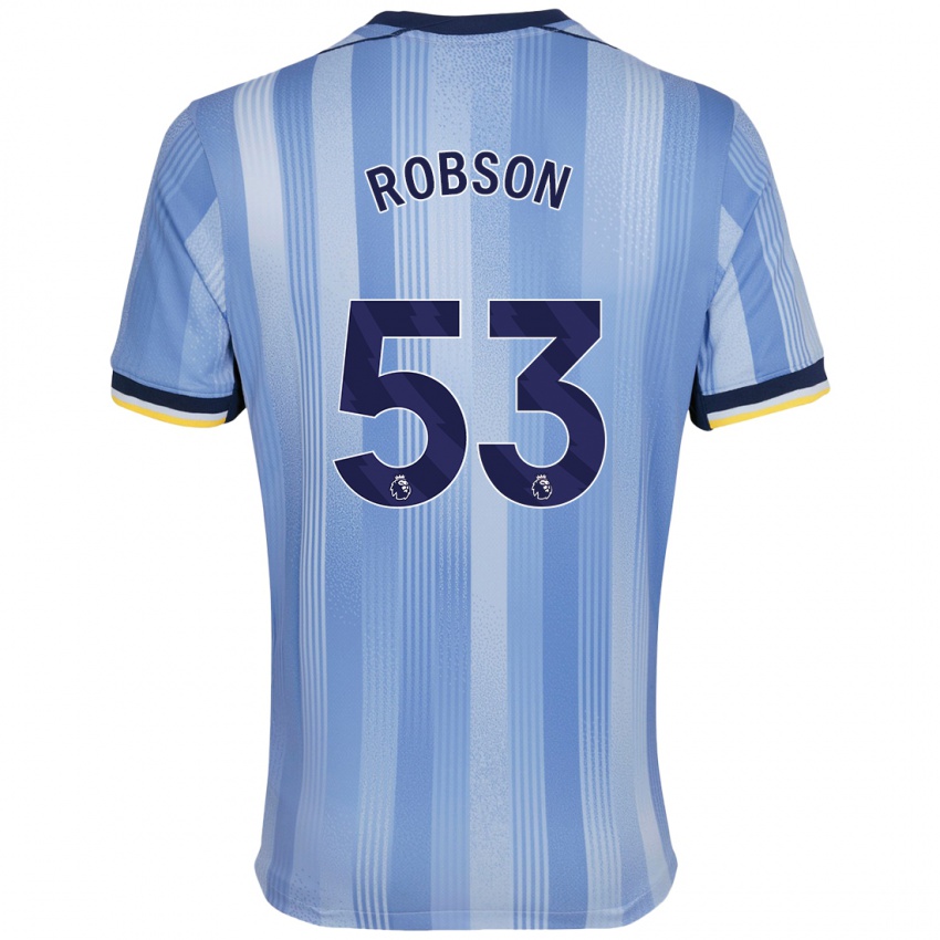 Kinderen Max Robson #53 Lichtblauw Uitshirt Uittenue 2024/25 T-Shirt België