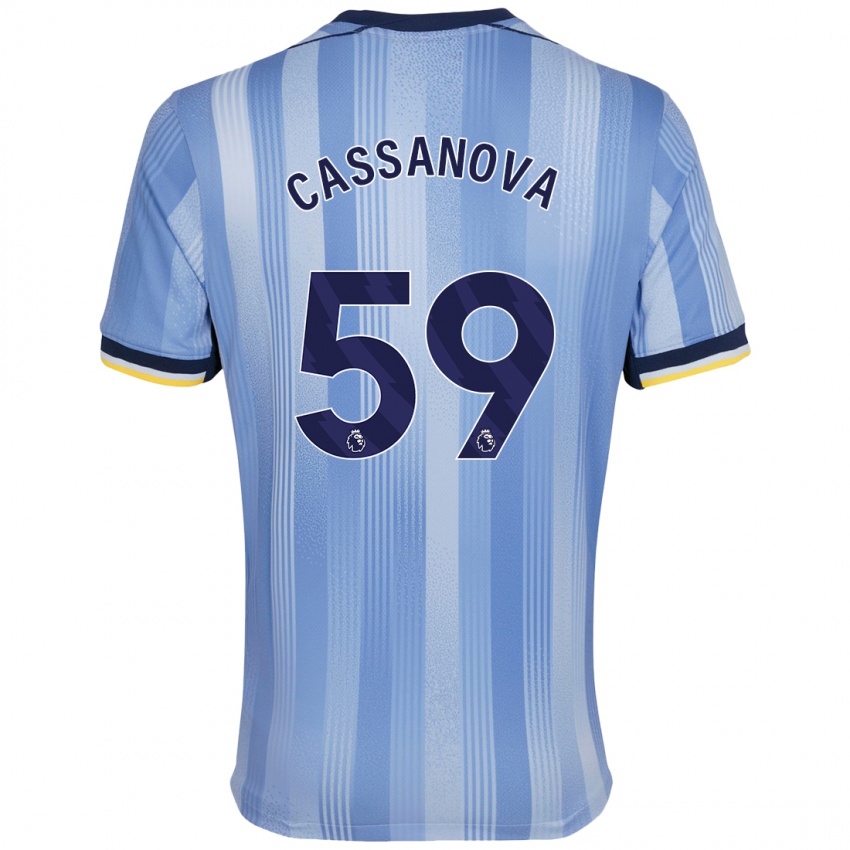 Kinderen Dante Cassanova #59 Lichtblauw Uitshirt Uittenue 2024/25 T-Shirt België