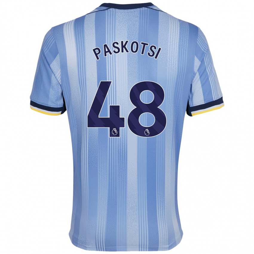 Kinderen Maksim Paskotsi #48 Lichtblauw Uitshirt Uittenue 2024/25 T-Shirt België