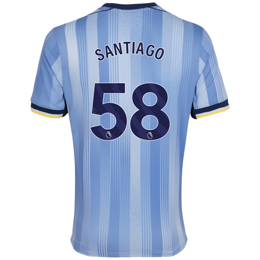 Kinderen Yago Santiago #58 Lichtblauw Uitshirt Uittenue 2024/25 T-Shirt België