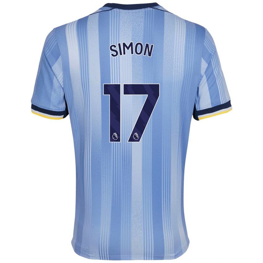 Kinderen Kyah Simon #17 Lichtblauw Uitshirt Uittenue 2024/25 T-Shirt België