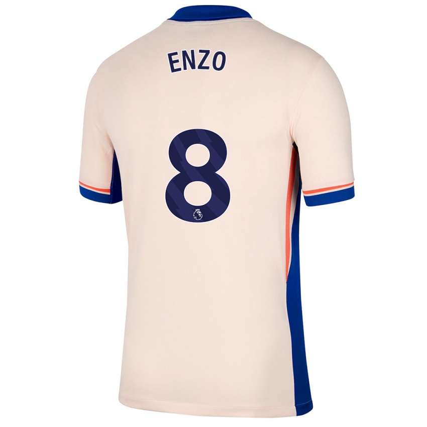 Enfant Maillot Enzo Fernández #8 Beige Clair Tenues Extérieur 2024/25 T-Shirt Belgique