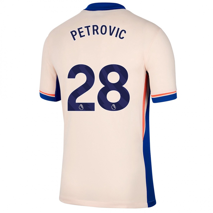 Enfant Maillot Djordje Petrovic #28 Beige Clair Tenues Extérieur 2024/25 T-Shirt Belgique