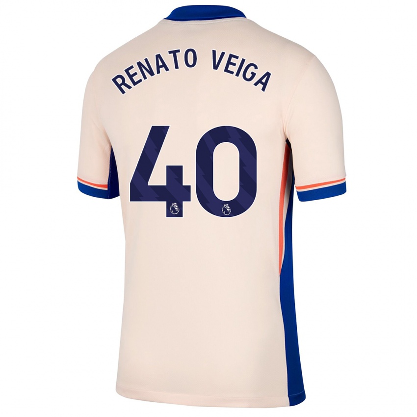 Enfant Maillot Renato Veiga #40 Beige Clair Tenues Extérieur 2024/25 T-Shirt Belgique