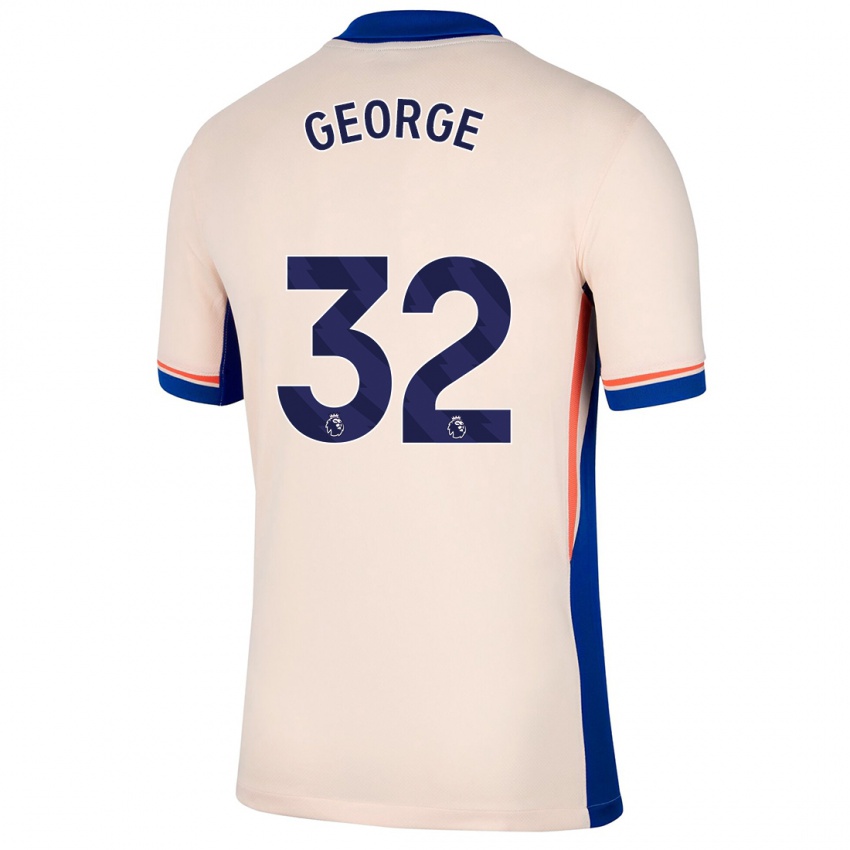 Enfant Maillot Tyrique George #32 Beige Clair Tenues Extérieur 2024/25 T-Shirt Belgique